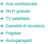 1 Aria condizionata 1 Wi-Fi gratuito 1 TV satellitare 1 Cassetta di sicurezza 1 Frigobar 1 Asciugacapelli